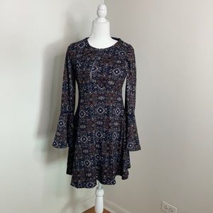 Boho-Styled Dress with Winged Sleeves